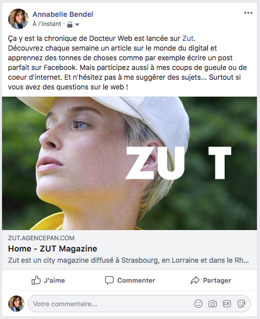 Facebook Comment Ecrire Un Post Parfait Dr Web Zut Magazine