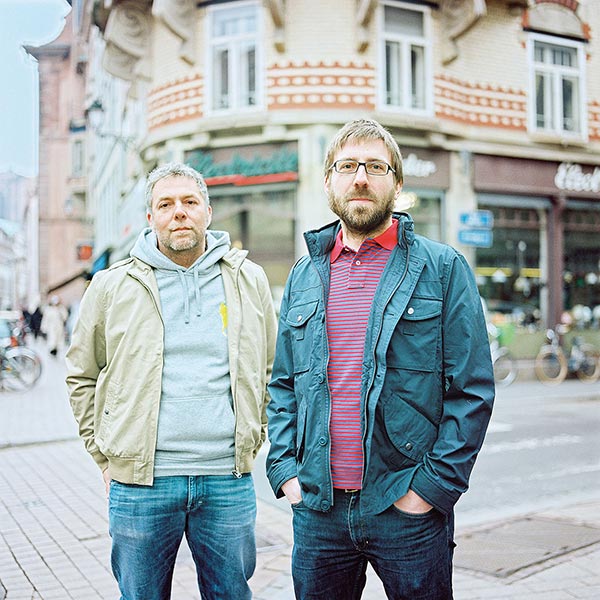 Jean-Clement turblin et loic Robine réalisateurs/vidéographeurs à Strasbourg photographié par Christian Urbain