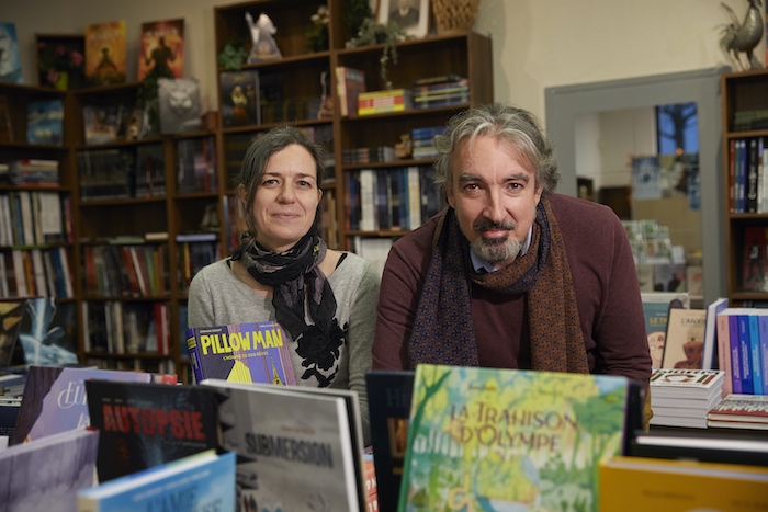 Portrait des deux libraires de la librairie les balades dessinées